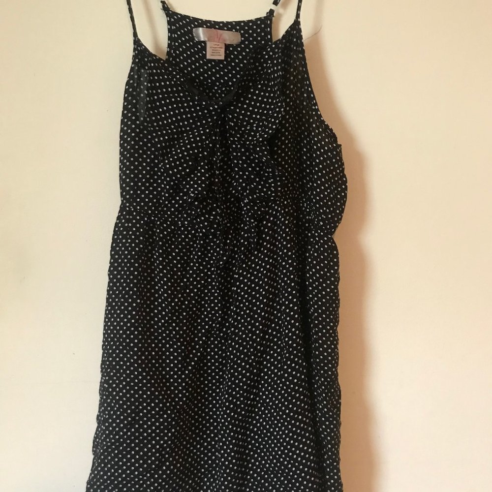 Black Polka Dot Long Shirt